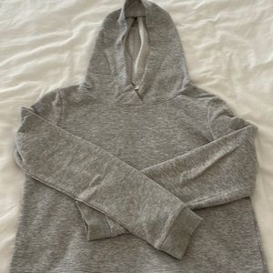 girls cotton gray hoodie